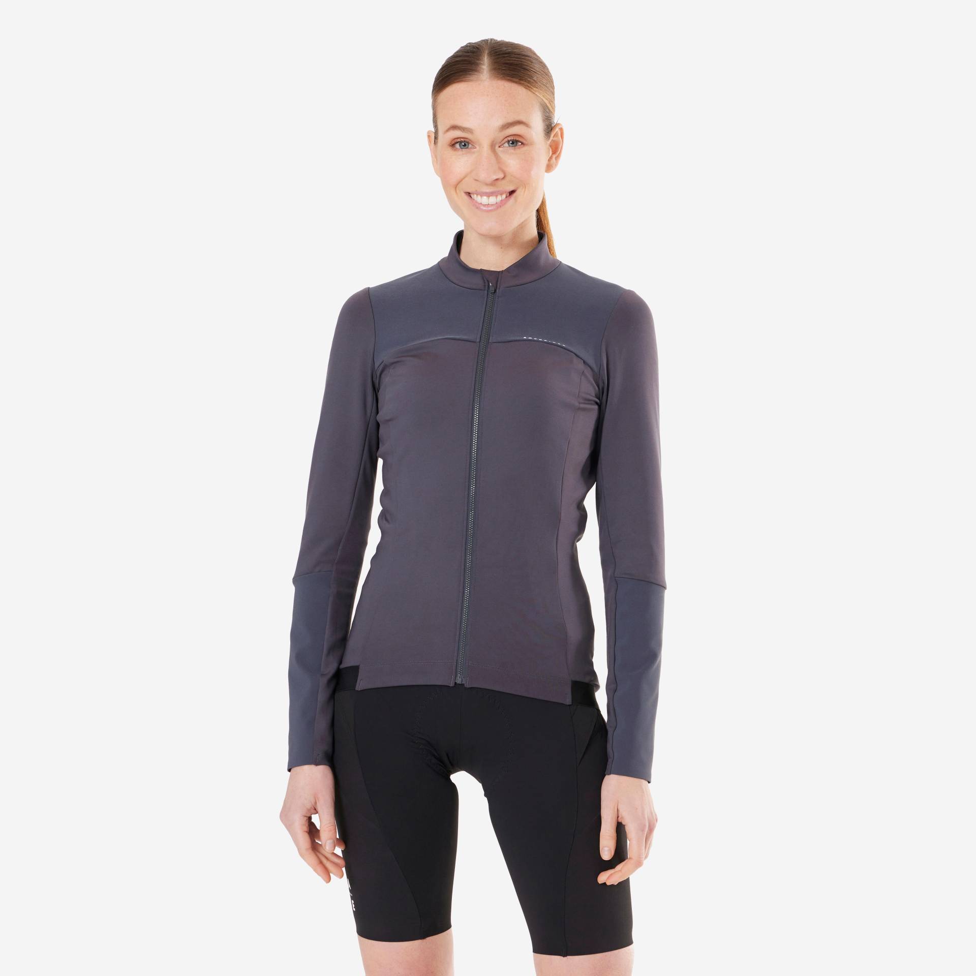 Radtrikot MTB langarm Cross Country Damen grau Radtrikot MTB langarm Cross Country Damen grau von ROCKRIDER