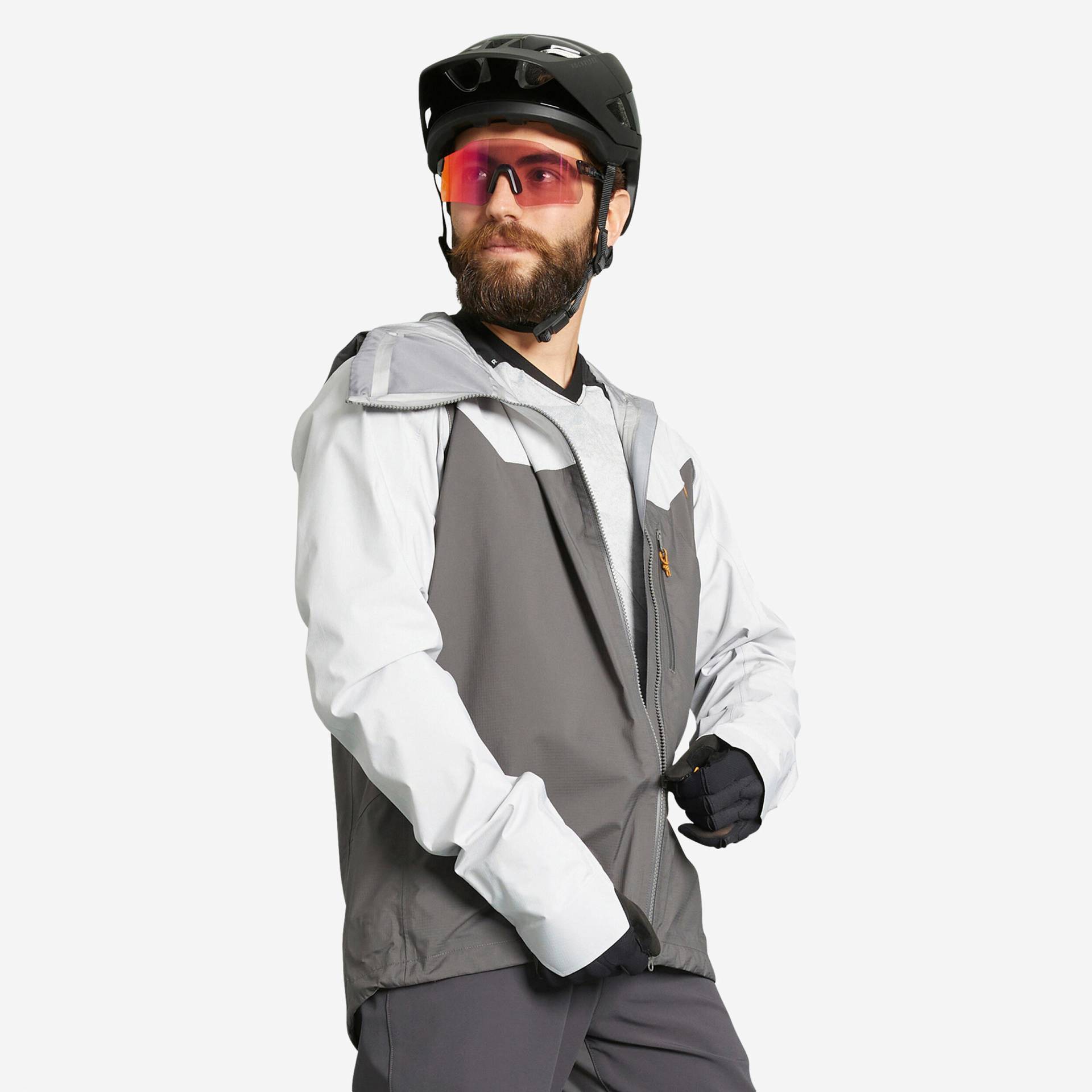 Wasserdicht Radsport MTB All Mountain Regenjacke – grau Wasserdicht Radsport MTB All Mountain Regenjacke – grau von ROCKRIDER