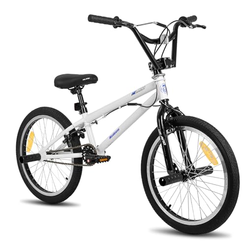 Hiland 20 Zoll BMX, 360° Rotor-System, Freestyle, 4 Stahl Pegs, Kettenschutz, Freilauf weiß kinderfahrrad von ROCKSHARK