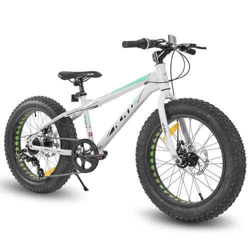 Hiland Kinder Fettrad Kinderfahrrad 7-Gang, Doppelscheibenbremse, 20 Zoll, Kinder Mountainbike für Jungen Mädchen weiß Hiland Kinder Fettrad Kinderfahrrad 7-Gang, Doppelscheibenbremse, 20 Zoll, Kinder Mountainbike für Jungen Mädchen weiß von ROCKSHARK