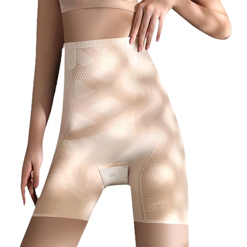 ROFIHOKS Nahtlose Shapewear aus flüssiger Eisseide mit hoher Taille, Baiclouds-Shorts aus Eisseide, Formende Shorts aus Eisseide mit Ionenfasern (Skin,L) von ROFIHOKS