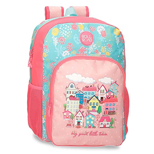 Roll Road My Little Town Schulrucksack, Rosa, 30 x 40 x 13 cm, Polyester, 15,6 l, Rosa, Schulrucksack von Roll Road