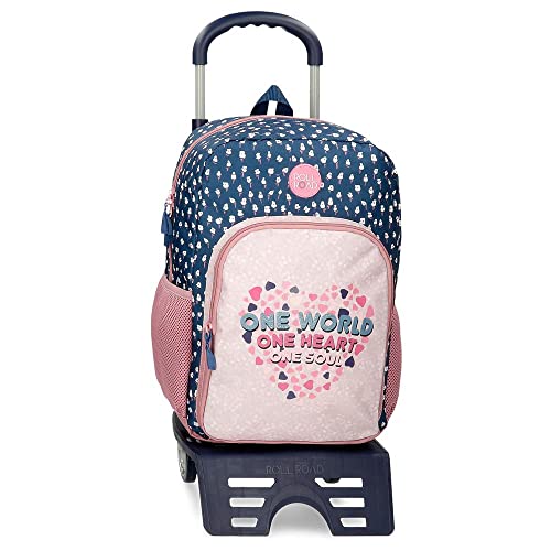 ROLL ROAD Girl's One World Gepäck – Kuriertasche, Rose, Einheitsgröße, Rucksack 40 + Trolley von Roll Road