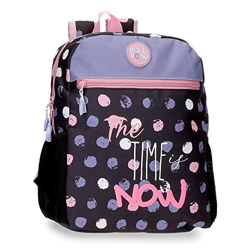 Roll Road Roll Road The Time is Now Kleiner Rucksack, Schwarz, 27 x 33 x 11 cm, Polyester 9,8 l, Schwarz, Kleiner Rucksack von Roll Road