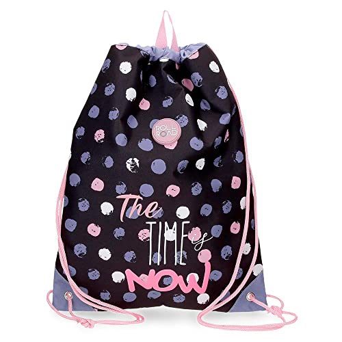 Roll Road Roll Road The Time is Now Rucksack, Schwarz, 32 x 42 cm, Polyester, Schwarz, Rucksack von Roll Road