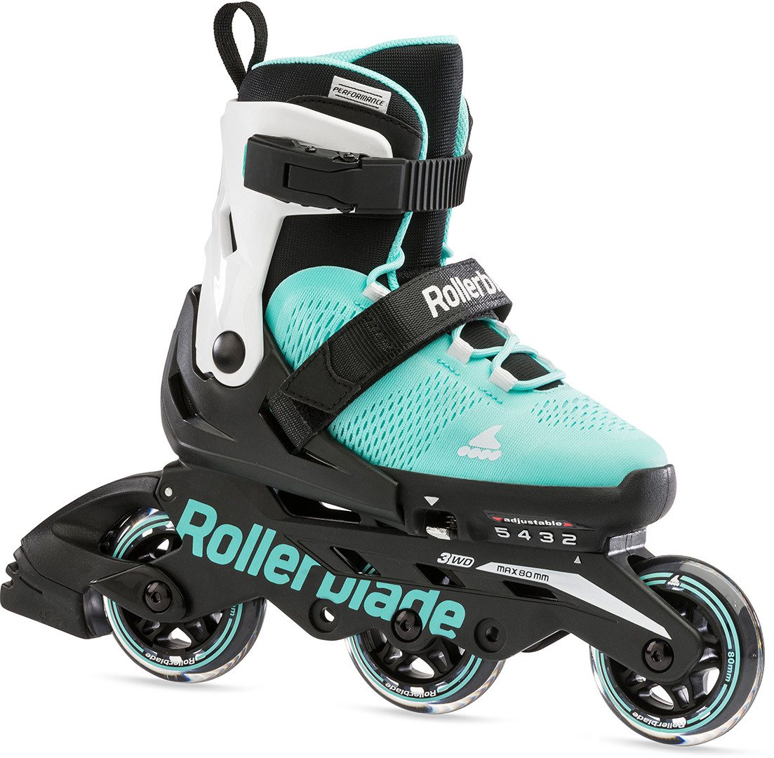 ROLLERBLADE Inlineskates ROLLERBLADE MICROBLADE 3WD Inline Skate aqua/white von ROLLERBLADE