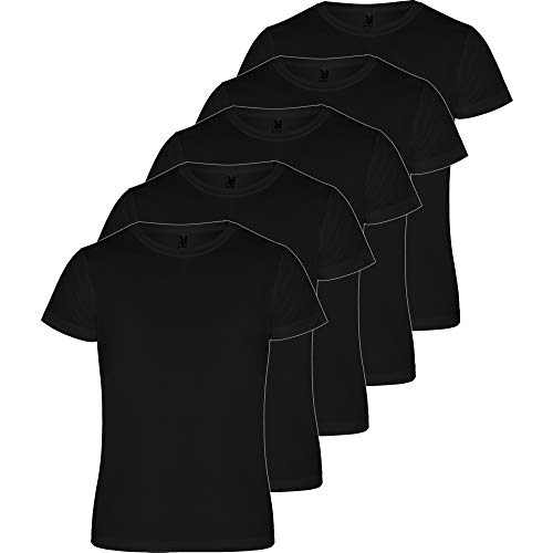 ROLY Herren T-Shirt (5 Stück) Sport | Funktionales T-Shirt für Fitness oder Lauftraining | Atmungsaktiv, Herren, Schwarz , XL von ROLY