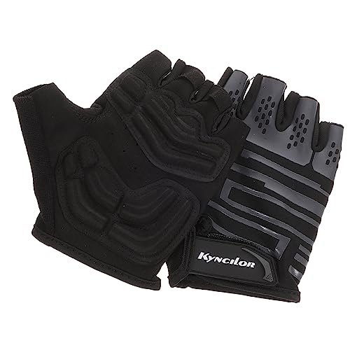 ROMISBABA 1 Paar Atmungsaktive Handschuhe Fahrradhandschuhe Halbfingerhandschuhe Zum Reiten Black von ROMISBABA