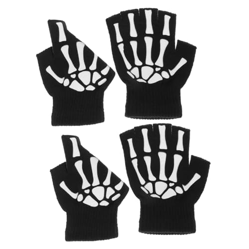 ROMISBABA 2 Paar Reithandschuhe Fahrrad Skeletthandschuhe Outdoor Sporthandschuhe Halbfingerhandschuhe Fahrradhandschuhe Mountainbike Handschuhe Totenkopfhandschuhe ROMISBABA 2 Paar Reithandschuhe Fahrrad Skeletthandschuhe Outdoor Sporthandschuhe Halbfingerhandschuhe Fahrradhandschuhe Mountainbike Handschuhe Totenkopfhandschuhe von ROMISBABA