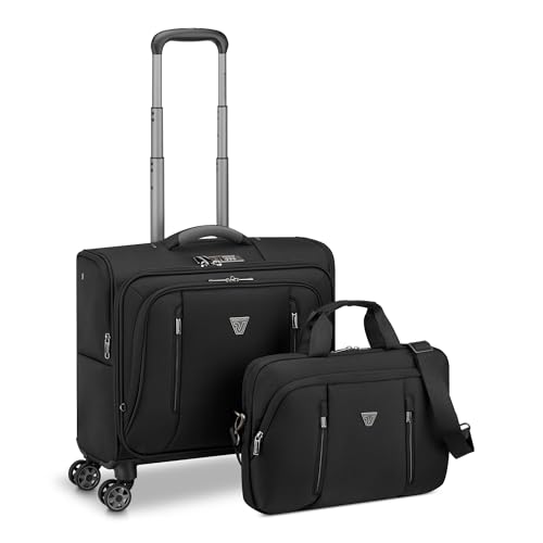 RONCATO City 3.0 Trolley Größe 46 x 44 x 20 cm mit Laptoptasche 15,6 Zoll/17 Zoll - Schwarz, Schwarz von RONCATO