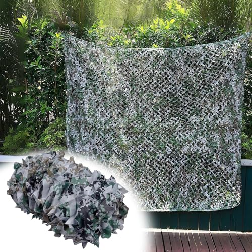 RONGESAEFS Tarnnetz, Tarnnetz Sonnenschutz 5x5m(16.4x16.4ft),Verstärktes Camouflage Netz, Schatten Abdeckung Tarnnetz, Verwendet Für Camping, Terrassen Sonnenschutz, Partydekoration, Gartendekoration von RONGESAEFS