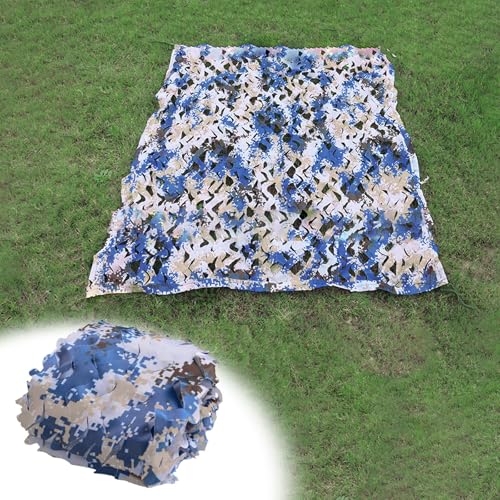 RONGESAEFS Tarnnetz Blau1x4m(3.2x13ft), Tarnnetz für Sichtschutz, Für Tarndekoration, Terrassen-Sonnenschutz, Outdoor-Camping, Gartenzaun von RONGESAEFS