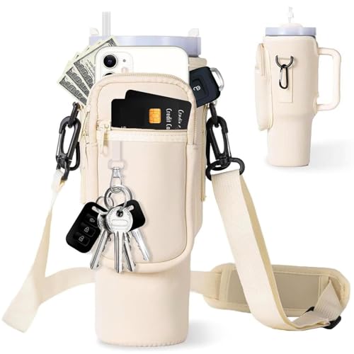 ROROJOYMA Stanley Cup Tasche Wasserflaschen-Tragetasche 1.2l mit Handyfach und verstellbarem Riemen, inklusive Strohhalm-Abdeckung und Karabiner, für Outdoor-Aktivitäten ROROJOYMA Stanley Cup Tasche Wasserflaschen-Tragetasche 1.2l mit Handyfach und verstellbarem Riemen, inklusive Strohhalm-Abdeckung und Karabiner, für Outdoor-Aktivitäten von ROROJOYMA
