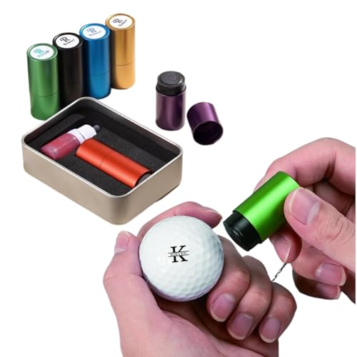 ROSEEKA Personalisierter Golfball-Stempel – personalisierter, selbstfärbender Golfball-Stempel und Monogramm-Ballmarker für Golfer, Väter, Ehemänner und Freunde ROSEEKA Personalisierter Golfball-Stempel – personalisierter, selbstfärbender Golfball-Stempel und Monogramm-Ballmarker für Golfer, Väter, Ehemänner und Freunde von ROSEEKA
