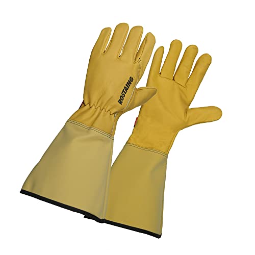 ROSTAING Handschuhe ROSERAIE - Ein Paar lange Handschuhe aus Leder - Alle Arbeiten in trockener und feuchter Umgebung - Schneiden von Rosen und kleineren Dornensträuchern - Unterarmschutzmanschette ROSTAING Handschuhe ROSERAIE - Ein Paar lange Handschuhe aus Leder - Alle Arbeiten in trockener und feuchter Umgebung - Schneiden von Rosen und kleineren Dornensträuchern - Unterarmschutzmanschette von ROSTAING