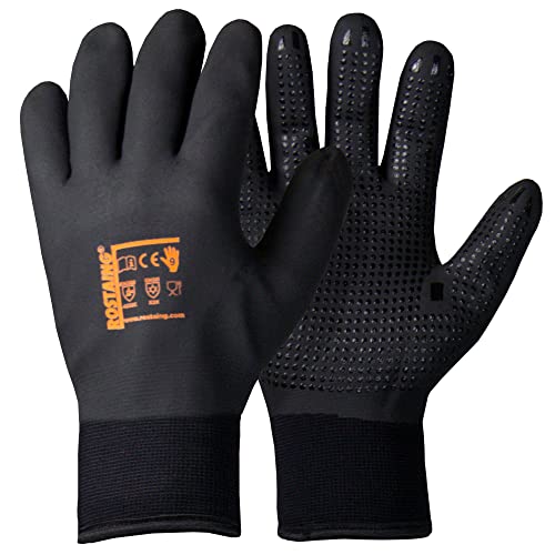 ROSTAING Handschuhe WINTERPRO - Ein Paar Arbeitshandschuhe - Schwarz - Winter - Ideal für Arbeiten in nassen und kalten Umgebungen - Wasserdicht - Komfort - Kältebeständig von ROSTAING