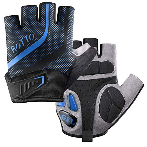 ROTTO Fahrradhandschuhe MTB Handschuhe Halbfinger für Herren Damen mit Gel und SBR-Polsterung ROTTO Fahrradhandschuhe MTB Handschuhe Halbfinger für Herren Damen mit Gel und SBR-Polsterung von ROTTO