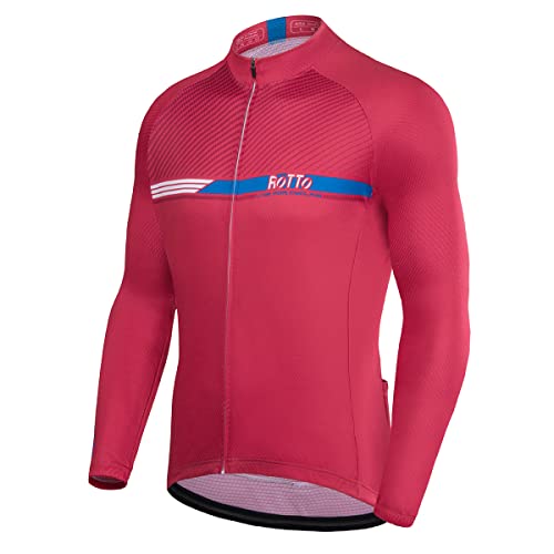 ROTTO Herren Radtrikot Fahrradtrikot langarm Rennrad Trikot Einfache Linien Serie ROTTO Herren Radtrikot Fahrradtrikot langarm Rennrad Trikot Einfache Linien Serie von ROTTO