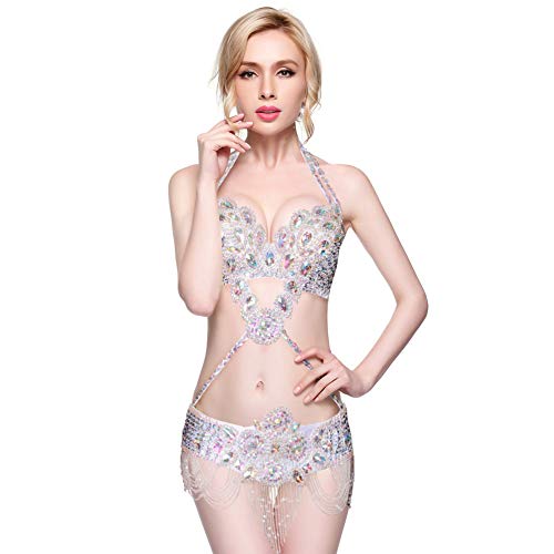 ROYAL SMEELA Bauchtanz BH Gürtel Set Damen Bauch Tanz kostüm für Frauen Sexy Glänzend Silber Strass BH Gürtel Tribal Halfter Hals Halter BH Gürtel Anzug Bauchtanz Kostüm Damen Bauch Tanzen Kleidung ROYAL SMEELA Bauchtanz BH Gürtel Set Damen Bauch Tanz kostüm für Frauen Sexy Glänzend Silber Strass BH Gürtel Tribal Halfter Hals Halter BH Gürtel Anzug Bauchtanz Kostüm Damen Bauch Tanzen Kleidung von ROYAL SMEELA