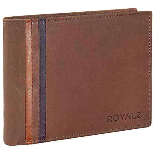 ROYALZ Leder Portemonnaie für Herren Geldbörse Vintage Geldbeutel Portmonee Etui 8 Kartenfächer Vintage, Farbe:Antero Braun ROYALZ Leder Portemonnaie für Herren Geldbörse Vintage Geldbeutel Portmonee Etui 8 Kartenfächer Vintage, Farbe:Antero Braun von ROYALZ