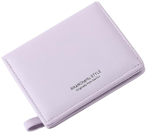 RRANCharltu Geldbörse Damen klein Leder Kleines Portemonnaie Mini Kurzer Damen Geldbeutel mit Zipper Münzfach Brieftasche, Hellviolett RRANCharltu Geldbörse Damen klein Leder Kleines Portemonnaie Mini Kurzer Damen Geldbeutel mit Zipper Münzfach Brieftasche, Hellviolett von RRANCharltu