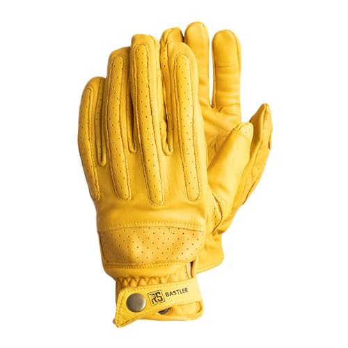 RS BASTLER Premium Arbeitshandschuhe Montage-Handschuhe aus Leder/Größe 10, 1 Paar/Gelb/aus hochwertigem perforiertem Ziegenleder Montagehandschuhe/Handschuhe/Modernes Design von RS