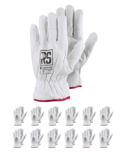 RS Fahrer Winter Montage-Handschuhe aus Rindsleder/Größe 8, 12 Paar/Weiß/Montagehandschuhe/Arbeitshandschuhe Leder/Isolierter Volllederhandschuh Lederhandschuhe Schutzhandschuhe RS Fahrer Winter Montage-Handschuhe aus Rindsleder/Größe 8, 12 Paar/Weiß/Montagehandschuhe/Arbeitshandschuhe Leder/Isolierter Volllederhandschuh Lederhandschuhe Schutzhandschuhe von RS