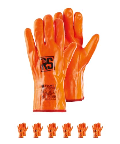 RS POLAR I Schutzhandschuhe Chemikalien aus PVC/Größe 10, 6 Paar/Orange/Chemisch und Mikrobiologisch Beständig/Arbeitshandschuhe/Schutzhandschuhe RS POLAR I Schutzhandschuhe Chemikalien aus PVC/Größe 10, 6 Paar/Orange/Chemisch und Mikrobiologisch Beständig/Arbeitshandschuhe/Schutzhandschuhe von RS