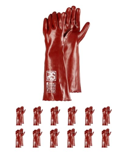 RS PVC 45 Schutzhandschuhe Chemikalien aus PVC/Größe 10, 12 Paar/Braun/Chemisch und Mikrobiologisch Handschuhe/Arbeitshandschuhe/beständig gegen Säurefest, Säure Laugen und Öl Handschuhe RS PVC 45 Schutzhandschuhe Chemikalien aus PVC/Größe 10, 12 Paar/Braun/Chemisch und Mikrobiologisch Handschuhe/Arbeitshandschuhe/beständig gegen Säurefest, Säure Laugen und Öl Handschuhe von RS