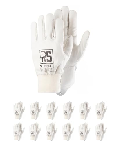 RS REITER Montage-Handschuhe aus Rindsleder/Größe 9, 12 Paar/Weiß/Montagehandschuhe/Arbeitshandschuhe Leder/Robuste Lederhandschuhe Schutzhandschuhe RS REITER Montage-Handschuhe aus Rindsleder/Größe 9, 12 Paar/Weiß/Montagehandschuhe/Arbeitshandschuhe Leder/Robuste Lederhandschuhe Schutzhandschuhe von RS