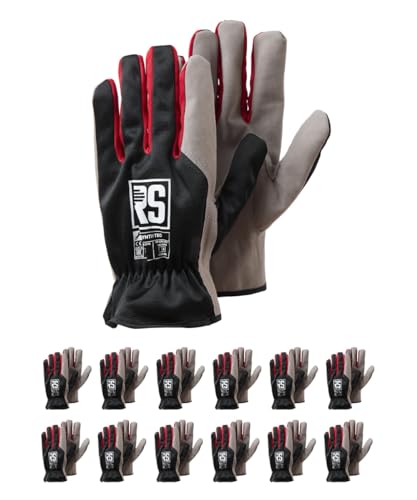 RS SYNTH TEC Montage-Handschuhe/Größe 11, 12 Paar/Schwarz Grau/Montagehandschuhe Kunstlederhandschuh/Arbeitshandschuhe/Schutzhandschuhe/die Funktionalität eines Lederhandschuhs RS SYNTH TEC Montage-Handschuhe/Größe 11, 12 Paar/Schwarz Grau/Montagehandschuhe Kunstlederhandschuh/Arbeitshandschuhe/Schutzhandschuhe/die Funktionalität eines Lederhandschuhs von RS