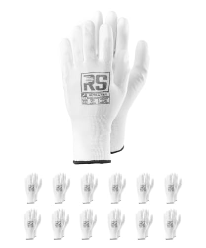 RS ULTRA TEC/Montagehandschuhe Arbeitshandschuhe aus Nylon und Polyurethan/Größe 09, 12 Paar/Weiß/Montagehandschuhe/weicher Nylonhandschuh mit einer Polyurethan-Beschichtung RS ULTRA TEC/Montagehandschuhe Arbeitshandschuhe aus Nylon und Polyurethan/Größe 09, 12 Paar/Weiß/Montagehandschuhe/weicher Nylonhandschuh mit einer Polyurethan-Beschichtung von RS