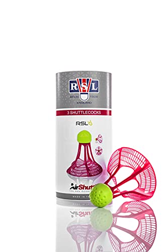RSL - Air Shuttle Red - Nylonball zum Badminton/Federball Spielen im Freien - windbeständig durch besondere Form - 3 Air Shuttle Red pro Rolle RSL - Air Shuttle Red - Nylonball zum Badminton/Federball Spielen im Freien - windbeständig durch besondere Form - 3 Air Shuttle Red pro Rolle von RSL