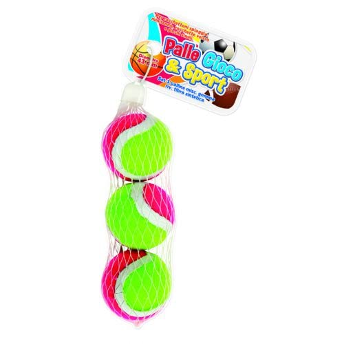 3 Mini-Tennisbälle 4,5 cm Netz 3 Mini-Tennisbälle 4,5 cm Netz von RSToys