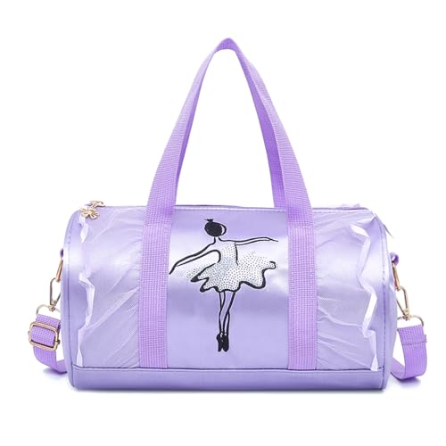 Niedliche Ballett-Tanztasche, Sporttasche, Handtasche, Crossbody-Tasche, Ballerina-Duffle-Tasche, für Tänzerinnen und Mädchen, purple02 Niedliche Ballett-Tanztasche, Sporttasche, Handtasche, Crossbody-Tasche, Ballerina-Duffle-Tasche, für Tänzerinnen und Mädchen, purple02 von RTMYOR