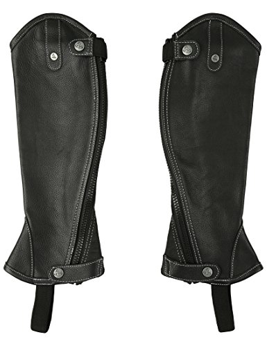 RTS Damen Leder Chaps Gaiter mit Kontrastnaht, Schwarz, XS RTS Damen Leder Chaps Gaiter mit Kontrastnaht, Schwarz, XS von RTS
