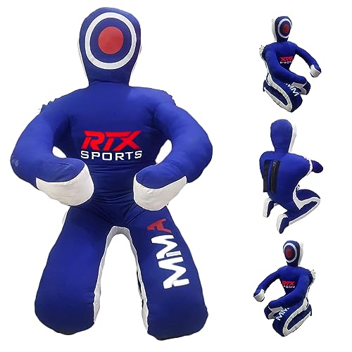 RTX MMA Judo Grappling Dummy Ungefüllt Boxsack für Brazilian Jiu Jitsu - Wrestling, Kampfsport, Selbstverteidigung, Karate, Submission-Training Sitzposition Dummy Canvas von RTX Sports