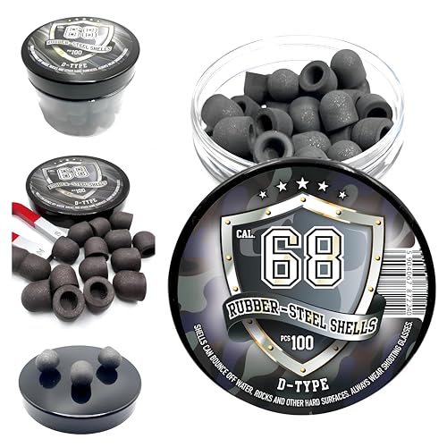 100 x D-Type Hard Mix Gummi-Stahlschalen Gummibälle gemischt mit Stahlpulver 6 Gramm schwere Munition für Training Zuhause Selbstverteidigung Paintball Pistolen in 68 Kaliber 100 x D-Type Hard Mix Gummi-Stahlschalen Gummibälle gemischt mit Stahlpulver 6 Gramm schwere Munition für Training Zuhause Selbstverteidigung Paintball Pistolen in 68 Kaliber von RUBBER-STEEL BALLS