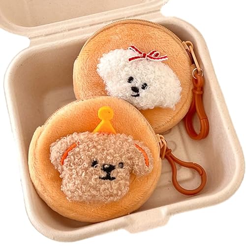Niedliche Münzgeldbörse, rund, Plüsch-Hunde-Münztasche, klein, lustig, Kawaii-Geldbörse mit Reißverschluss, Mini-Geldbörse, Schlüssel, Kopfhörer, verschiedene Aufbewahrung für Frauen und Mädchen, Niedliche Münzgeldbörse, rund, Plüsch-Hunde-Münztasche, klein, lustig, Kawaii-Geldbörse mit Reißverschluss, Mini-Geldbörse, Schlüssel, Kopfhörer, verschiedene Aufbewahrung für Frauen und Mädchen, von RUDFUZ