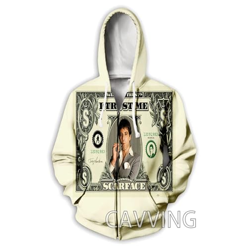 RUENAKH 2024 Film Scarface 3D Druck Hoodie Sweatshirts Tony Montana Harajuku Streetwear Hoodies Männer Frauen Mode Pullover Kleidung-color01||M von RUENAKH