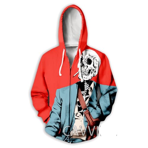 RUENAKH 3D Druck Scarface Reißverschluss Hoodies Zip Up Hooded Sweatshirts Harajuku Hoodies Hip Hop Sweatshirts J02-color07||4XL von RUENAKH