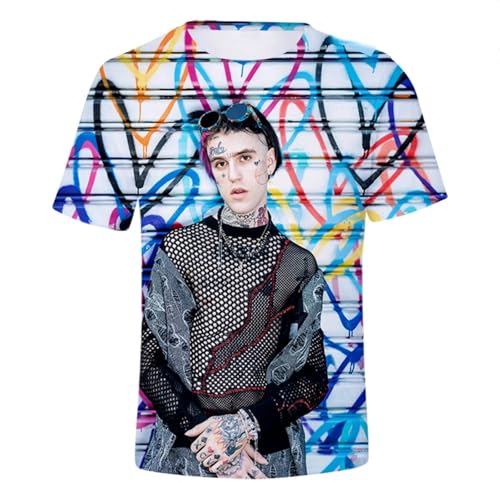 RUENAKH Neue Rapper Sänger L Peep T-Shirts 3D Druck Sommer Männer Frau Hip Hop Tees Mode Streetwear Harajuku T-Shirt Kid Tops Kleidung-color05||3XL von RUENAKH