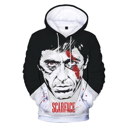 RUENAKH Scarface 3D Printed Hoodies Mode Film Sweatshirt Tony Montana Männer Frauen Oversized Hoodie Pullover Harajuku Streetwear Unisex-color01||XXL von RUENAKH