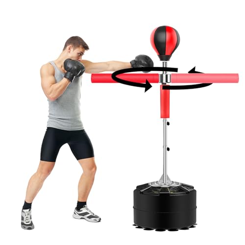 Stand Boxsack Boxständer mit 360 ° Reflex Bar Standboxtrainer für Boxing Einstellbare Höhe für Fitnessstudios Boxclubs zu Hause Stand Boxsack Boxständer mit 360 ° Reflex Bar Standboxtrainer für Boxing Einstellbare Höhe für Fitnessstudios Boxclubs zu Hause von RUETERY