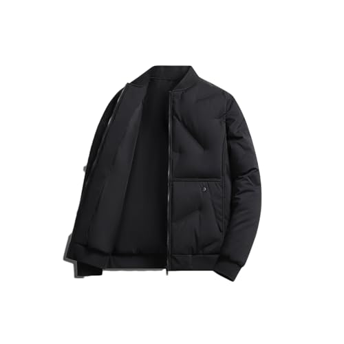 RUIBAOBAO Damen-Daunenjacke Verdickte Weiße Gänsedaunen Kältebeständige Jacke Business-Casual Mittellanger Winter Kurzer und Mittlerer Stil,Black,3XL von RUIBAOBAO