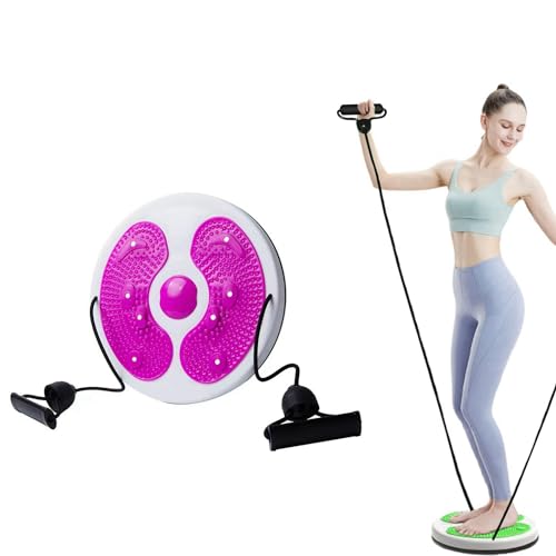 Balance Board Twist Waist Disc mit Kordelzug – Taillenscheibe mit Zugseil – Drehteller für Zuhause, Übungen für Hüfte und Taille (Typ D) von RUICUBEI