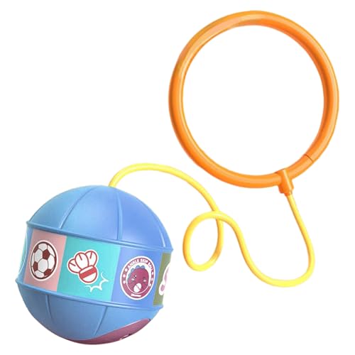 Glow Bounce Ball, Jump Ball - Knöchelspielzeug, Sport Swing Ball, Sprungseil Ball, Sport Swing Ball für Kinder von 3-8 Jahren (Blau) von RUICUBEI