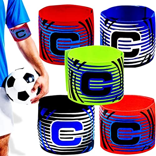 RUIJIE Fußball Kapitänsbinde Armbinde 5 Stück Captain Armband Multicolor Gummizug Fussball Spielführerbinde Sport Spielführer-armbinde Elastic Kapitäns Armbinden Klettverschluss für Erwachsene Kinder RUIJIE Fußball Kapitänsbinde Armbinde 5 Stück Captain Armband Multicolor Gummizug Fussball Spielführerbinde Sport Spielführer-armbinde Elastic Kapitäns Armbinden Klettverschluss für Erwachsene Kinder von RUIJIE