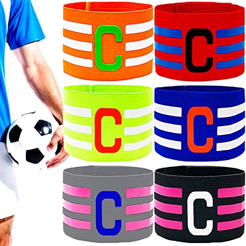 RUIJIE Fußball Kapitänsbinde Armbinde 6 Stück Captain Armband Multicolor Gummizug Fussball Spielführerbinde Sport Spielführer-armbinde Elastic Kapitäns Armbinden Klettverschluss für Erwachsene Kinder RUIJIE Fußball Kapitänsbinde Armbinde 6 Stück Captain Armband Multicolor Gummizug Fussball Spielführerbinde Sport Spielführer-armbinde Elastic Kapitäns Armbinden Klettverschluss für Erwachsene Kinder von RUIJIE