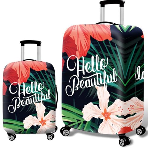 Gepäckabdeckungen Protector,Kofferschutzhülle Elastische Staubschutzhüllen,Reisezubehör Gepäckzubehör,Tarnmuster Graffiti Planet Drucke Trolley Case Koffer Schutzhülle (Muster 4,XL(29-32 Zoll)) von RUILBJ